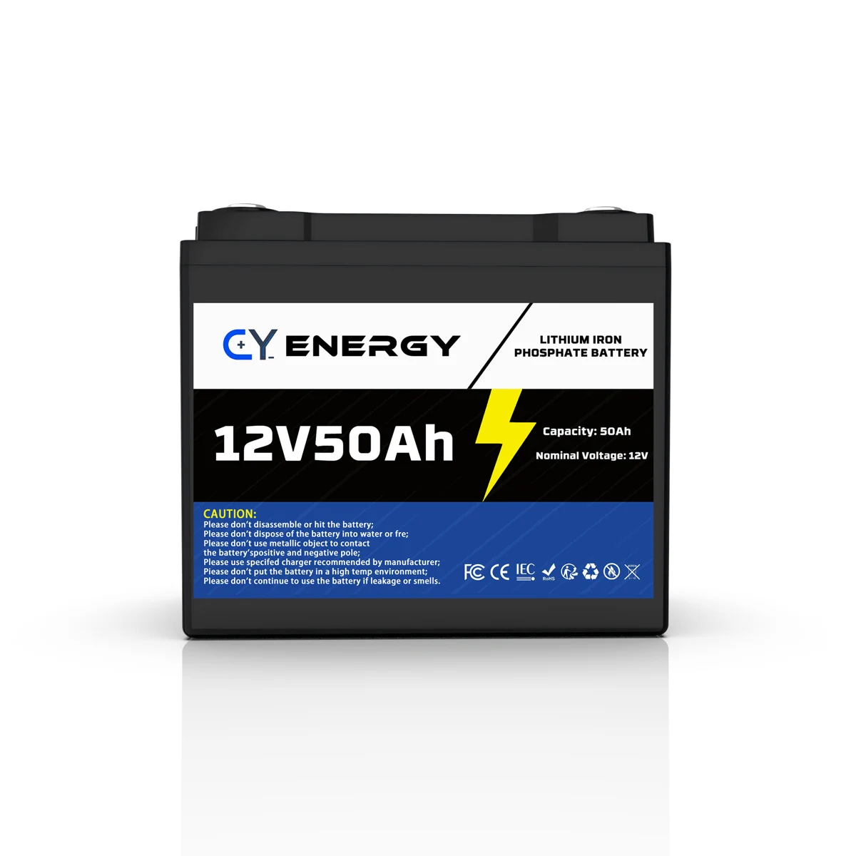 12.8V 50Ah LiFePO4 battery